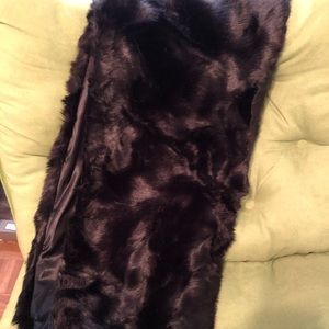 Faux fur shawl